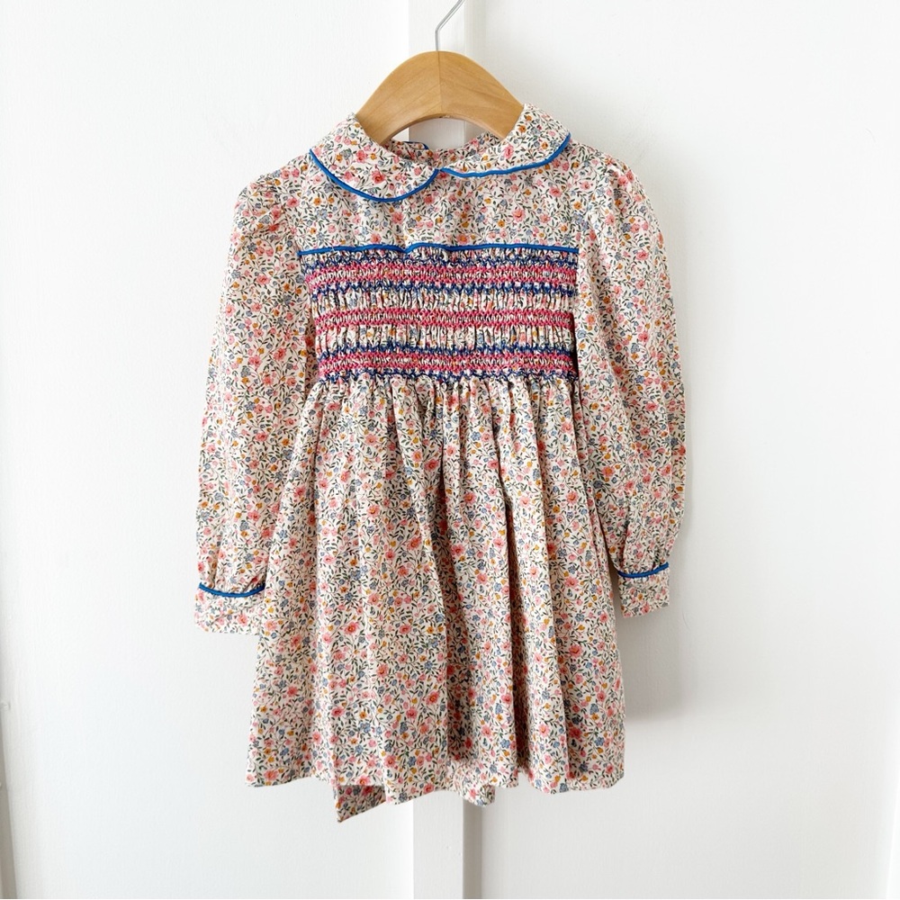 POLLY FLINDERS cream floral dress